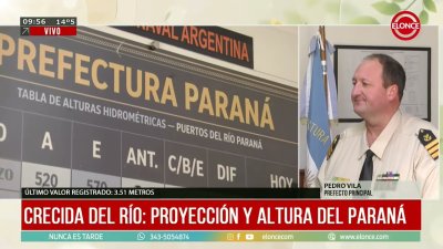 Crecida de los r&iacute;os: proyecci&oacute;n y altura del Paran&aacute;